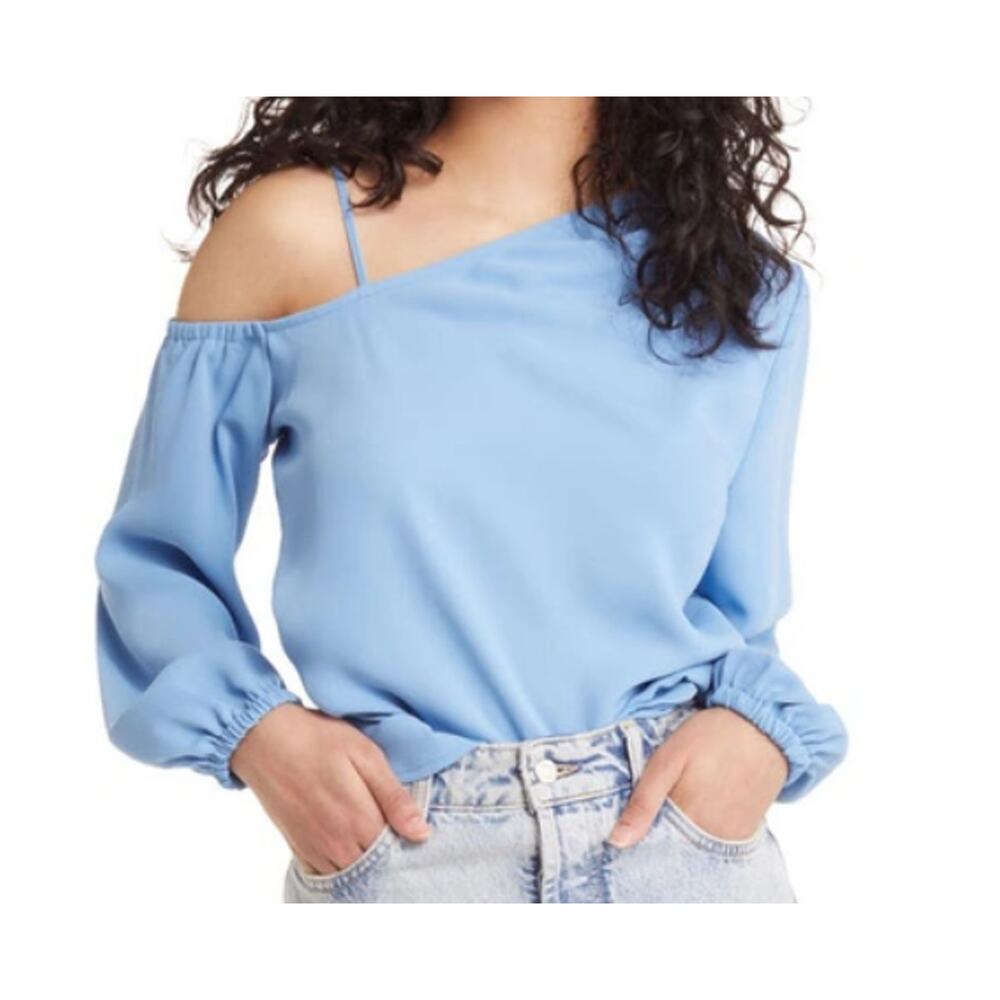 New ~ OPEN EDIT ~ Beautiful Pleated Asymmetric Top Size XXS Oversized